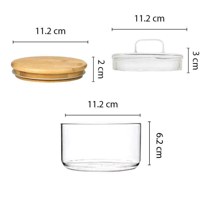 Bocaux à épices en verre empilables dimensions des niveaux