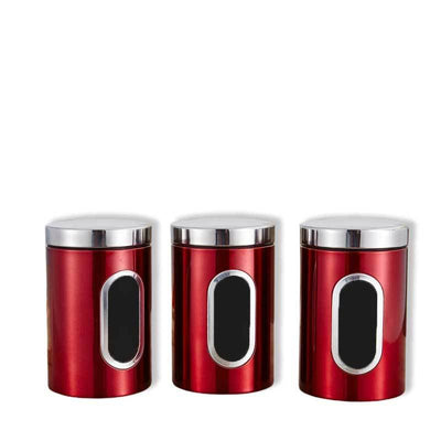 Boites de rangement pour épice inox rouge