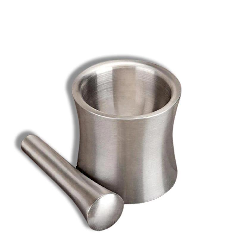 Mortier pilon design en inox | Ustensile pour épices | Manège épicé