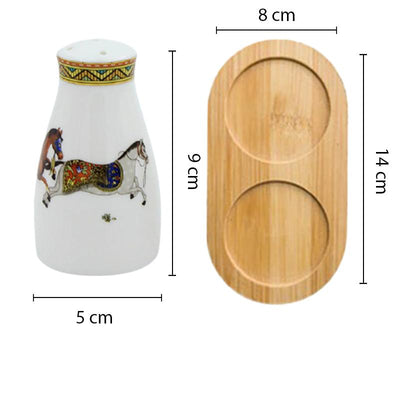 Salière poivrière en céramique décorative et plateau dimensions