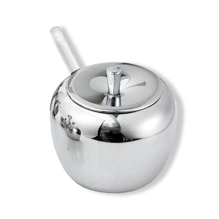 Sucrier Vintage En Inox Brillant – Reproduction Sous Licence – Micro Rayures