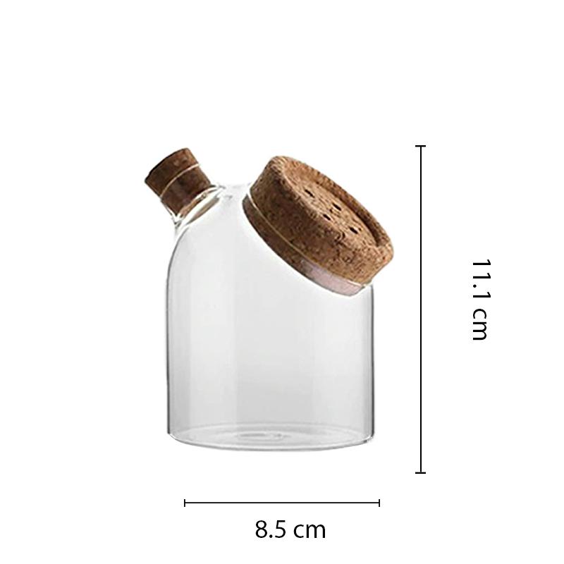Dimensions bocal à épices en verre bec verseur format 500 ml 