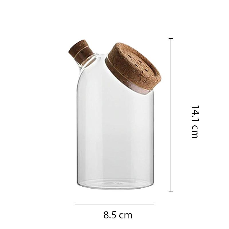Dimensions bocal à épices en verre bec verseur format 800 ml 