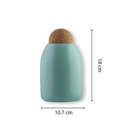 Pot à épices céramique polie vert moyen dimensions