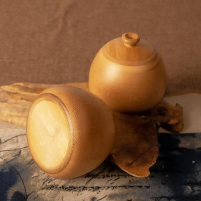 petit pot pour épices en bambou bois