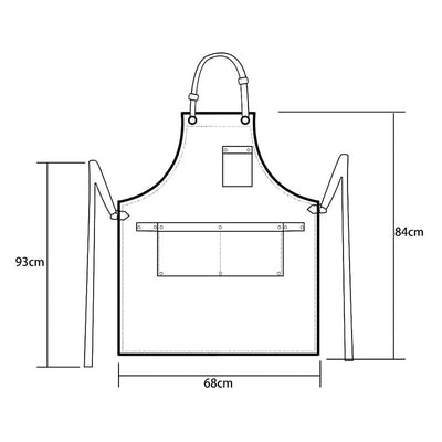 Tablier de cuisine noir professionnel Tablier 